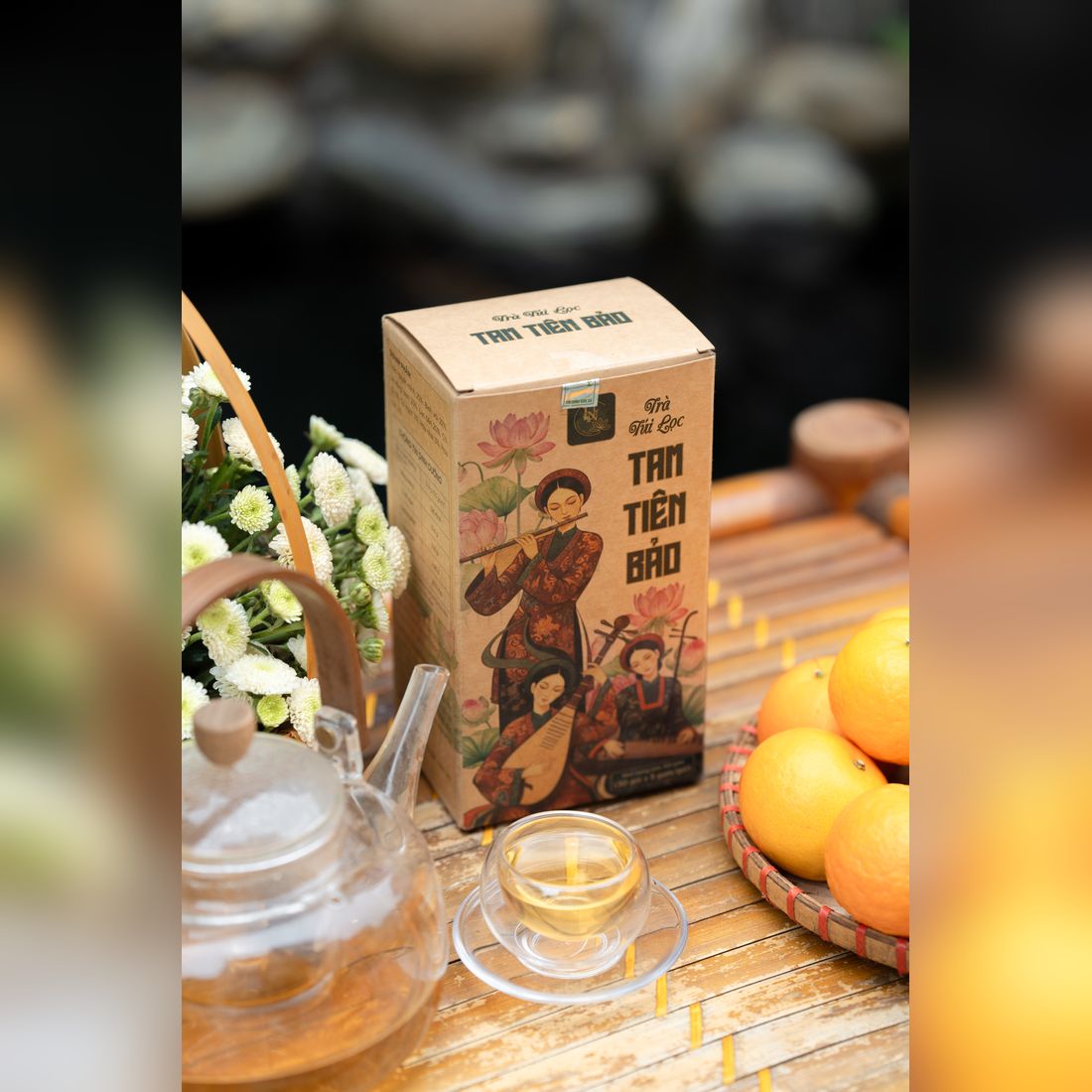 Hộp trà Tam Tiên Bảo 30 túi lọc